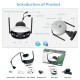180 degrees WiFi camera dual lens