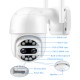 Cameră WiFi 4MP de exterior, rezistentă la apă, cu obiectiv dublu, zoom digital 8x și rotație 360° Cameră WiFi 4MP de exterior, rezistentă la apă, cu obiectiv dublu, zoom digital 8x și rotație 360°