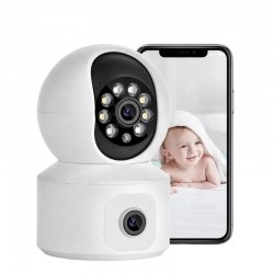 4MP Вътрешна камера 2K с два обектива WiFi icsee
