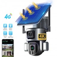 Автономна Соларна 4G WiFi Камера с Две Лещи и 10x Оптично Приближение