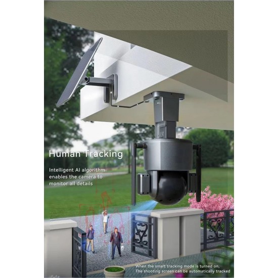 Autonomous Solar 4G WiFi Camera with Dual Lens and 10x Optical Zoom